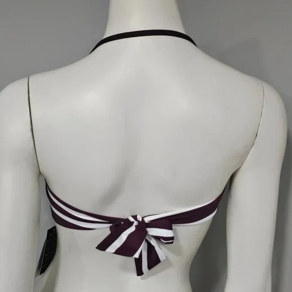 Lauren Ralph Lauren Striped Ring Bandeau Bikini Top - Picture 4 of 9